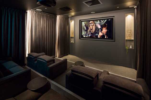 The private cinema at Aria’s The Melbourne Residences building